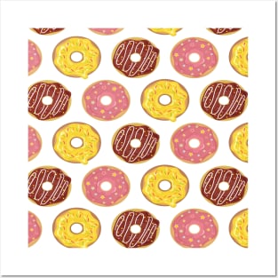 Donuts Lovers Pattern Posters and Art